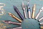 Calligraphy Dip Ink Nib Pen Antique Drawing - 12pcs - Vintage