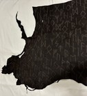 Black Tanned Leather Skin Hide Nordic Elder Futhark Runes Symbols Alter Cloth