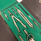 Vintage Amco Mechanical Drafting Set 1386 With Fitted Case Made In Germany