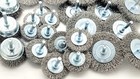 Wire Wheel Brush Cup 40pc Assortment Crimped Steel 1 4  Shank Drills Rust Scale