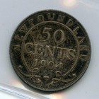 1904 H Newfoundland 50 Cent Silver Coin Iccs Vf30
