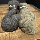 Isager Alpaca Merino Yarn Lot 2 Color- Thyme green   Gray 50g Ea