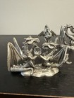Vintage Spoontiques Pewter Dragon Figurine Set Of 4