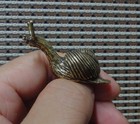 Vintage Style Solid Brass Pure Copper Two-horned Snail Statue For Garden Decor