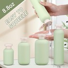8 8 Oz Plastic Travel Shampoo Bottles  Empty Plastic Squeeze Bottles With Fli   