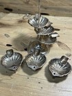 Sterling Silver Ashtray Set Sea Shells Set Of 6 W Stand Mexico 120g Tw T15