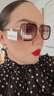 Lucky Brand Square Tortoise Shell Sunglasses Brown Tinted Lens 100  Uv