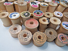 Lot Of 198 Empty Vintage Wooden Thread Spools Various Brands   Sizes