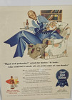 Vintage Pabst Blue Ribbon Beer Framed Ad 1940s Pbr Butler Illustration Man Cave
