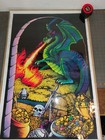 Vintage Black Light Velvet Poster 23  X 35  Dragon s Treasure Add