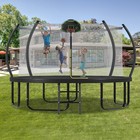 12ft 14ft 16ft Outdoor Round Trampoline With Basketball Hoop For Kids   Adult