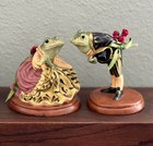Vintage Katherine s Collection Pair Victorian Frog Couple Figurines Resin Rare