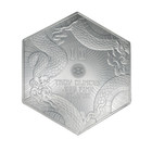 Elemetal 2024 - Year Of The Dragon - 10 Oz  999 Fine Silver Hexagon Bar - Sealed