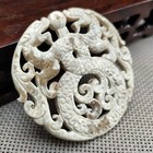 Chinese Jade collectibles  Manual Sculpture the Ancient Jade Statue Pendanth520