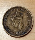 1943 Ceylon Sri Lanka 50 Cents Wwii