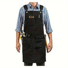 Heavy-duty Canvas Work Apron Waterproof Tool Apron Kitchen Workshop Gardening