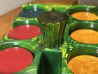 Fantastic Green   Yellow Swirl Catalin Bakelite Poker Chip Caddy chips 1167g