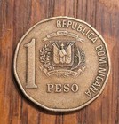 1997 Dominican Republic 1 Peso Juan Pablo Duarte  Coat Of Ams  6 5g 25mm Coin