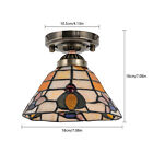 Vintage Ceiling Light Chandelier Stained Glass Lamp Corridor Flush Mount Fixture