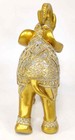 Auspicious Large Thai Buddha Feng Shui Golden Elephant With Trunk Up Statue