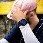 Men s Casio G-shock Virtual World Analog-digital Blue Violet Metallic Dial Watch