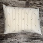 Vintage White Down Feather Pillow 25x18 Inch Good Fill Stain Areas Hole Read