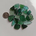 Sea Glass  Teal  Dk Green  24 Small Frosted  Jq Genuine Surf Tumbled  Nyc Beach