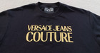 Versace Jeans Couture Mens Black Big Logo Pullover Sweater Sweatshirt Size Xl