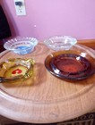 Vintage Las Vegas Casino Amber And Thick Glass Ashtrays Lot Of Four