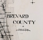 C1920 Brevard County Florida Map Cape Canaveral - Fleming Grant - Merritt s