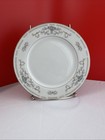 Lot Of 7 Fine Porcelain China Diane Japan Dinner Plates 10 5    Gray Floral Scroll