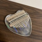 Rainbow Clear Kalimba Thumb Piano Heart Shaped 17 Key Solid Finger Piano Transpa