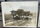 Antique Railroad Locomotive Train Photographs On Board Rare Front   Back Views