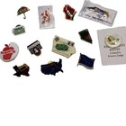 Vintage Usa Travel States Souvenir Vacation Pinback Lot 13 Enamel Collectible  