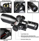 2 5-10x40 Tactical Rifle Scope Red Green Mil-dot Illuminated Red Laser Mount