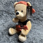 Hard Rock Rockin Rob Animated Singing Plush Teddy Bear W  Guitar Nwt Vhtf
