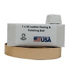 1  X 30  Leather Honing   Polishing Strop Belt - Buffing Compound Included