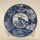 Kentucky Plate Vintage State Souvenir Historic Made Japan Blue Transferware