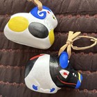 Japanese Clay Bells Dorei Zodiac Ram Ox Lucky Charm Okimono Decor