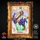 Wisdom By Carla Morrow 12x18 Inch Butterfly Dragon On Purple Iris Art Poster