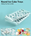 Ice Cube Tray With Lid And Bin     Round Ice Cube Trays For Freezer  Bpa-free F   