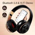 Gold Wireless Bluetooth Headphones Stereo Gaming Headset With Mic Android Ios