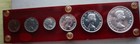 1957 Canada Proof-like Silver 6 Coin Set In A Capital Plastic Holder