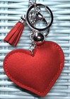 Leopard Heart - Bling Crystal - Bag Charm Chain - Keychain Key Ring Car Tassel