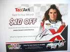 Danica Patrick Signed 2016  10 Taxact Shr Chevy Nascar 8x10 Hero Card B W coa