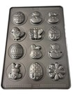 Spring Cookie Pan Easter Candy Mold Non-stick 12 Cavities Rabbit Chick   More