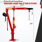 2000lbs Hydraulic Pickup Truck Crane Folding Truck-mounted Crane With Hand Winch