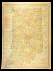 1911 Antique Map Of Indiana Railroad Map Original Atlas Ccc stl Railway Dated