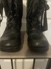 Vintage Harley Davidson Laced Women   s 7 5 Black Leather Sleek Motorcycle Boots