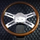 Forever Sharp 16  Wood Steering Wheel Chrome Kenworth  Peterbilt  t02 Adapter 